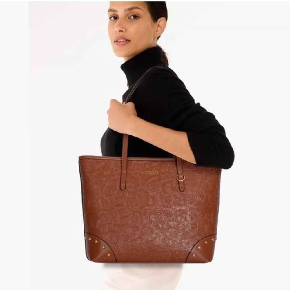 ICOLRAE Women's Brown Leather Shoulder‎ Purse - Picture 5 of 10